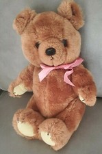 VINTAGE 1981 R. DAKIN SITTING COLLECTOR'S BROWN BEAR PLUSH DOLL FIGURE