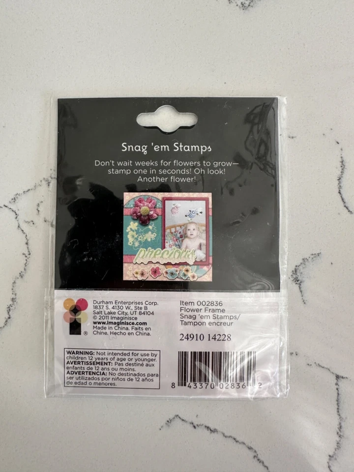 Imaginisce花园派对收藏Snag'em邮票“花框”剪贴簿 — 第 4/4 张图片