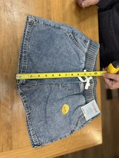 Girls' pull-on jean shorts cat  jack light wash Denim Drawstring 10/12