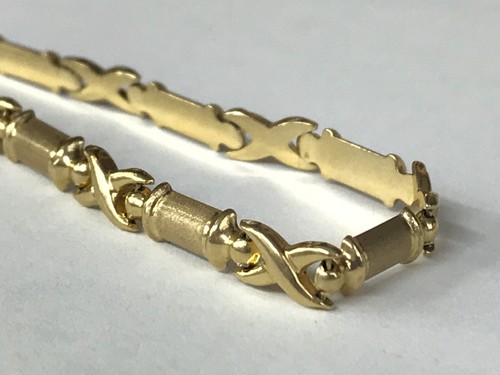 14k yellow gold Chain XOXO Heart XO Ladies Women’s Necklace Thin - Picture 9 of 12