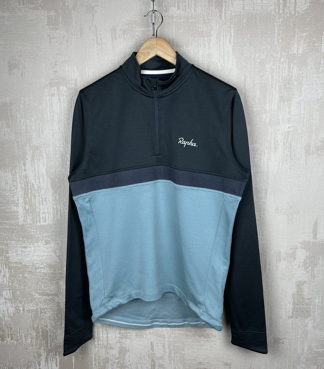 Rapha Long Sleeve Club Jersey Wool Blend Men's Size XL Cycling