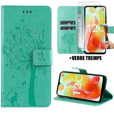 Coque + 2 Verres Trempés pour Xiaomi Redmi Note 12 Pro 4G/5G Note 11 Redmi 12C
