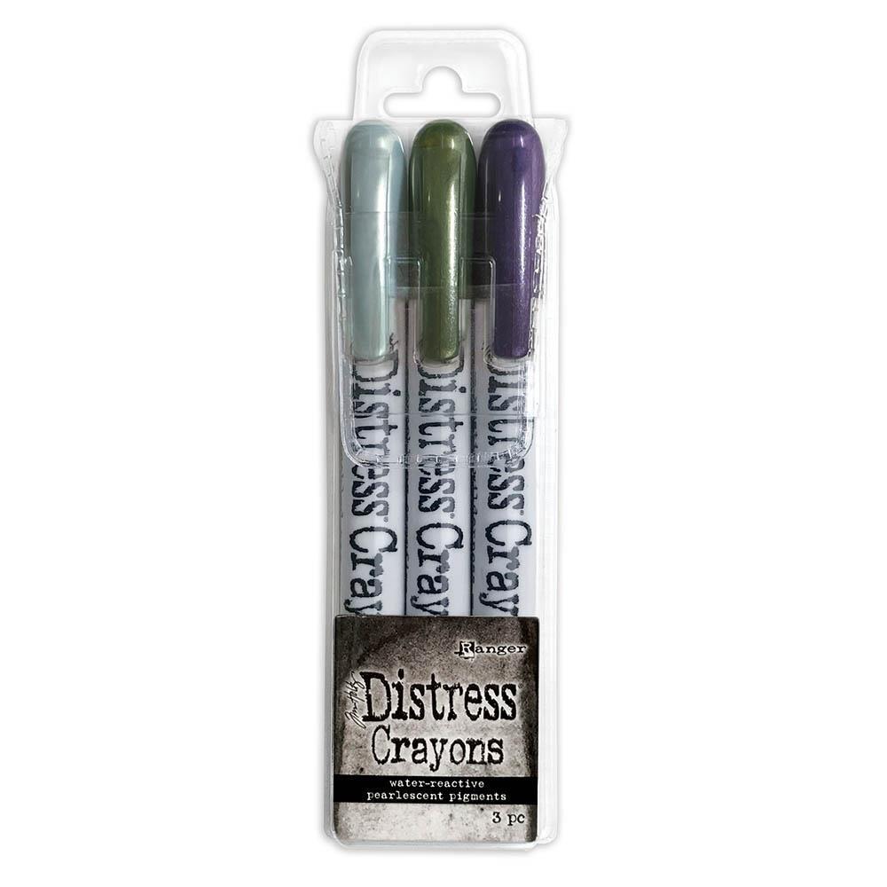Tim Holtz Distress Crayons Holiday Set - Pearl Finish Coloring Tools