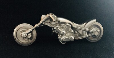 HOT WHEELS PEWTER MOTORCYCLE BIKER CHOPPER BLAST LANE FIGURINE