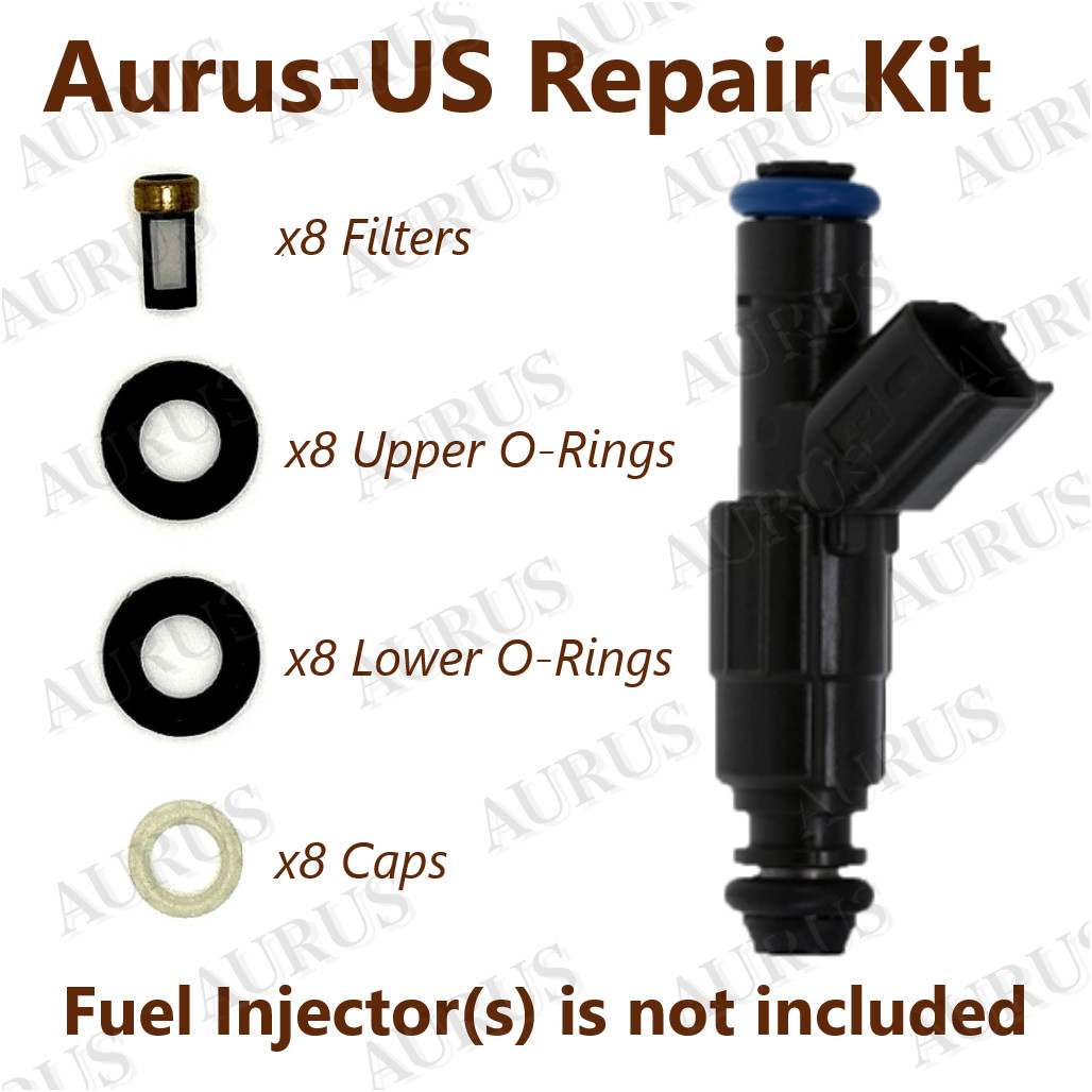 Aurus OEM Set of 8 Fuel Injector Repair Kits for 2000-2005 Cadillac Pontiac Oldsmobile 4.0 4.6 V8 0280155923