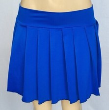 REGULAR MINI Spandex Skirt Plaid Pleated Azure 