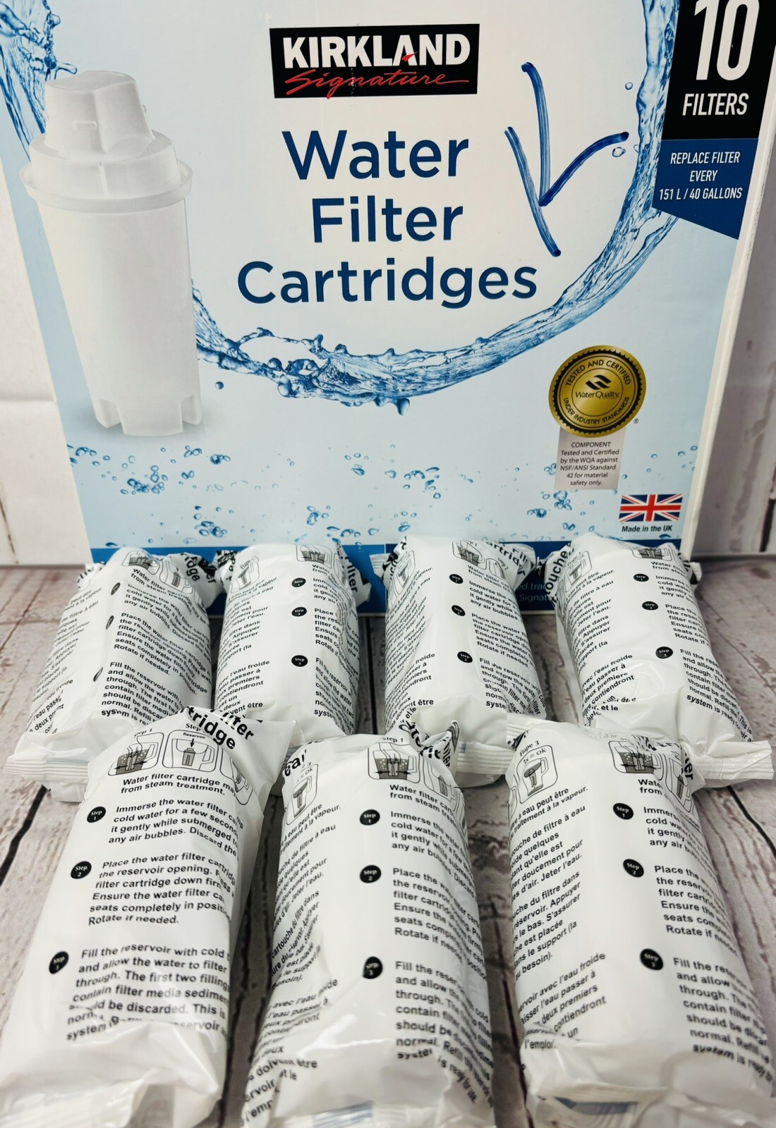 Kirkland Signature 1276702 Water Filter Cartridge 7 Packs Open Box