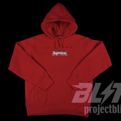 FW19 SUPREME BANDANA BOX LOGO HOODED SWEATSHIRT HOODIE RED FW19 SUPREME BANDANA BOX LOGO HOODED SWEATSHIRT HOODIE RED