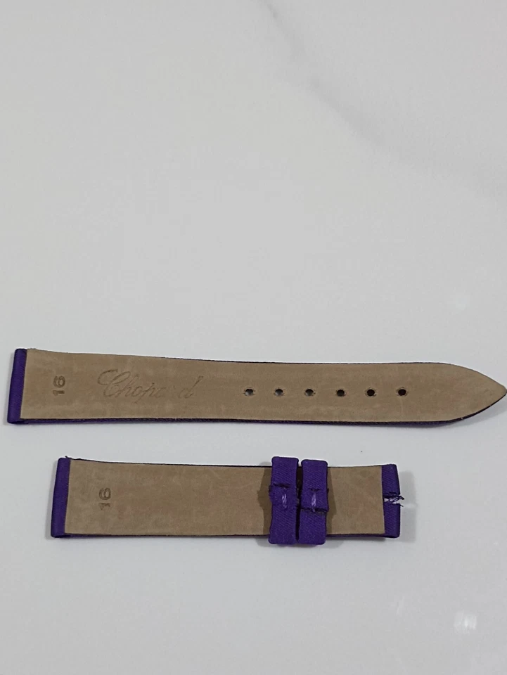 Chopard purple leather watch strap, size 16 (T33) - image 3 of 4