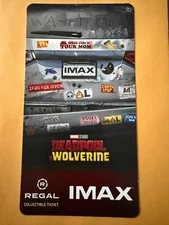 Deadpool And Wolverine Collectible Limited Edition Regal IMAX Ticket Mint