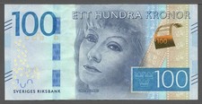 Sweden 2016 100 Kronor P 71e Edition 2022 with Prefix K RR UNC