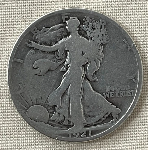 1921 S Walking Liberty Silver Half Dollar Key Date San Francisco Low Mintage