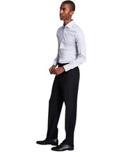 Michael Kors Mens Classic fit Dress Pants 38 / 30 Black Solid Stretch Wool
