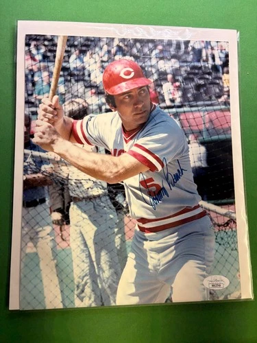 Johnny Bench Signed Photo 8x10 JSA Authentic