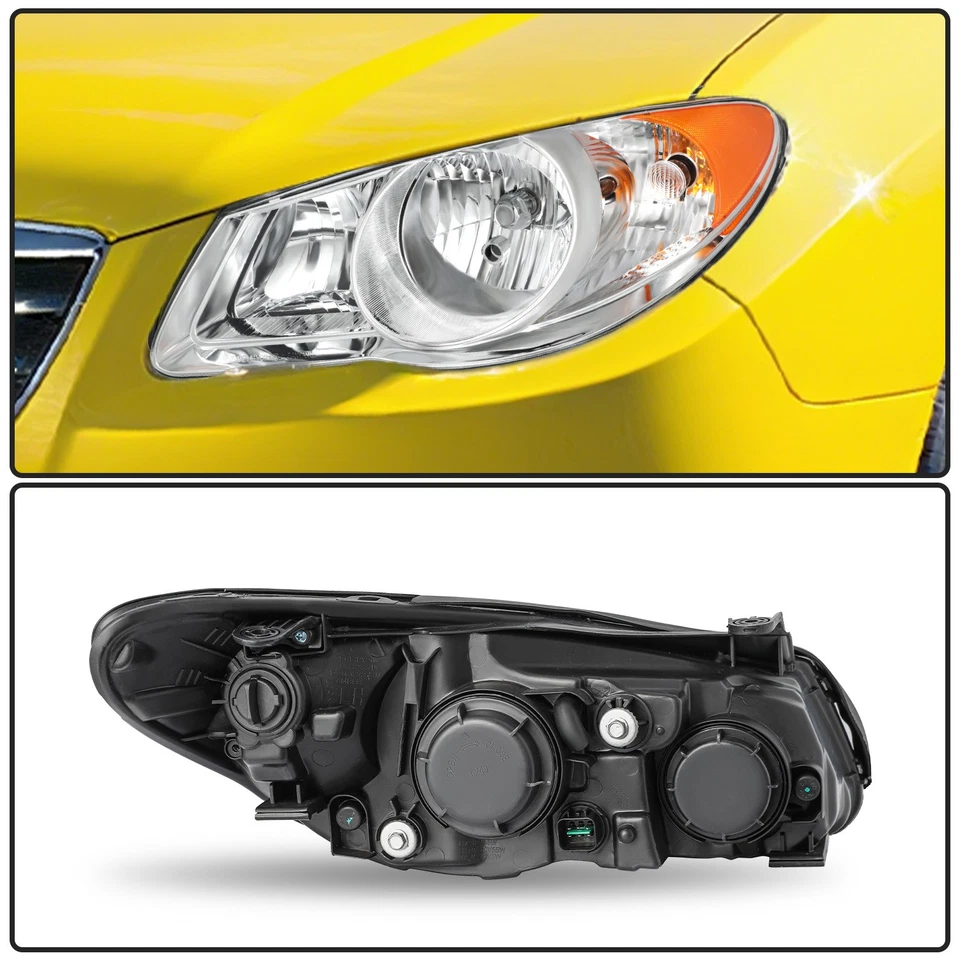 For 2007-2010 Hyundai Elantra Headlights Assembly Replacement Front Headlamp Set - Image 4 of 4