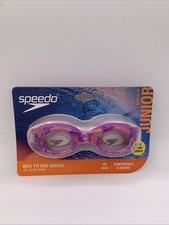 Speedo Glide Girls Swim Goggles Kids Child UVA UVB Anti Fog Orange  Purple