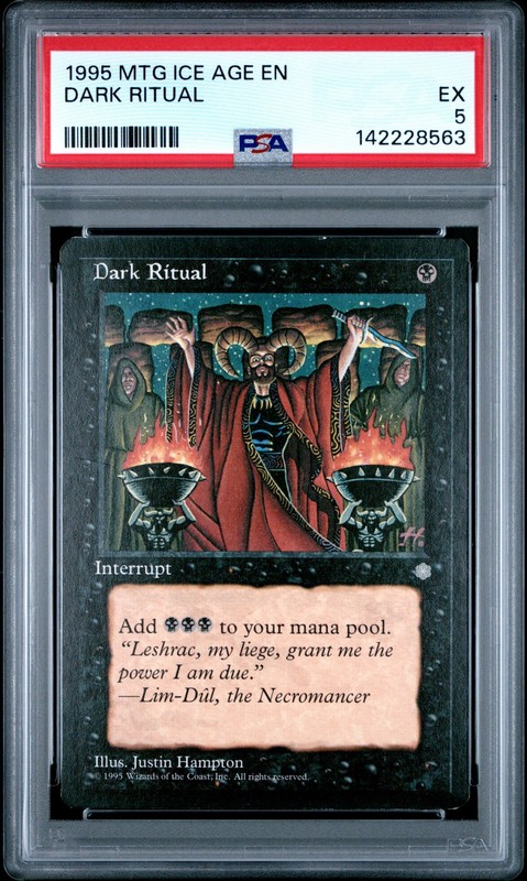 1995 MTG ICE AGE DARK RITUAL PSA 5