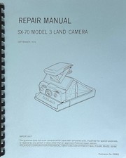 Polaroid SX-70 Model 3 Service  Repair Manual Reprint