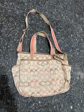 COACH DIAPER BAG/MULTIFUNCTION BAG - Beige/Pink