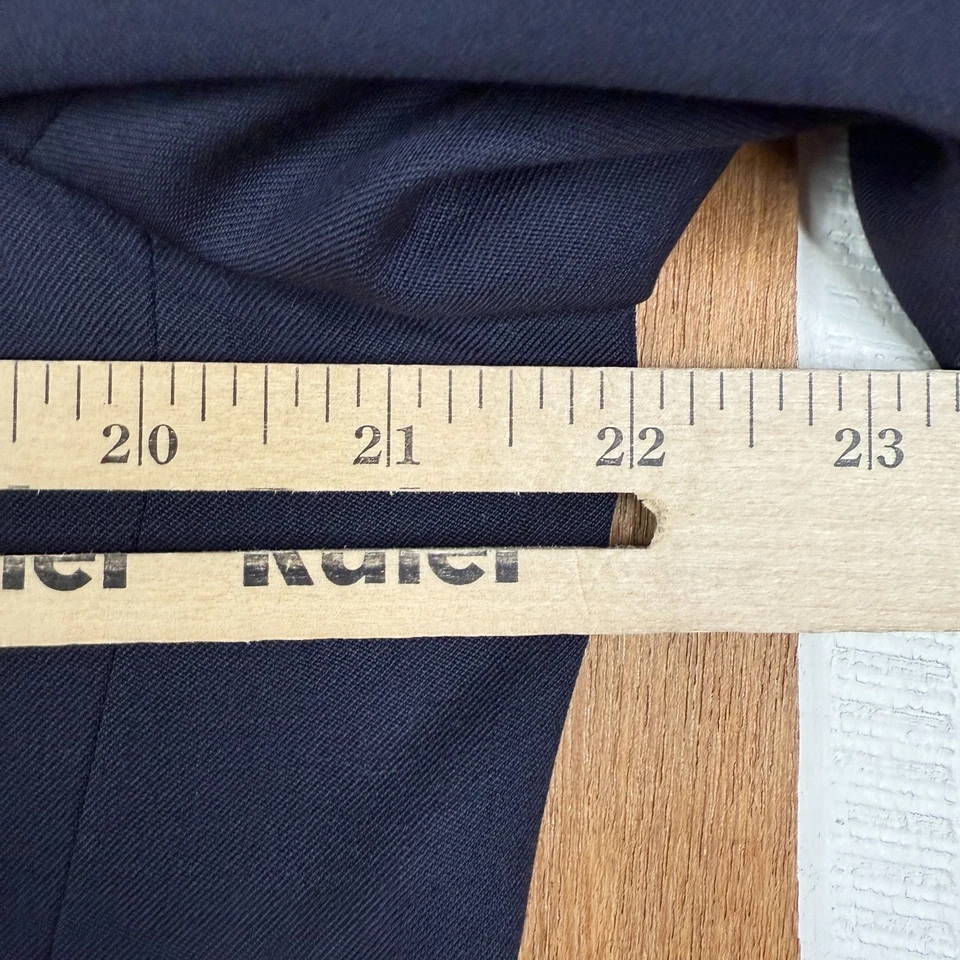 Blazer Hugo Boss Para Hombre 42R Azul Marino Doble Pecho Al Capone Dorado Super 100s Foto 3 de 4