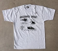 Vintage Operation Desert Storm Shirt Large Gray 1991 Arizona Pride Military 90s