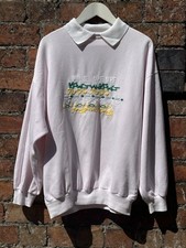 Naf Naf  Sweatshirt Pale Pink Vintage Jumper/Sweatshirt Embroidered  XL  48”