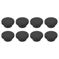 8pcs T-Shaped Silicone Plugs 23mm 7/8" Dia Snap in Plug Seal Round Black