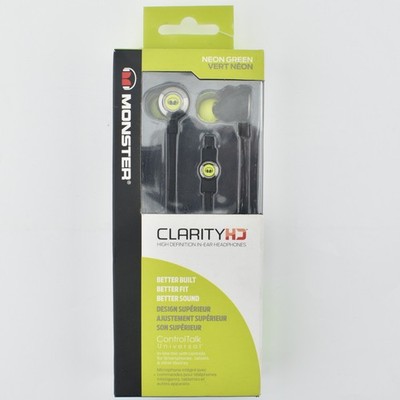 Neongrün Monster Clarity HD In-Ear Kabelgebunden Kopfhörer High Definition Inline Mikrofon