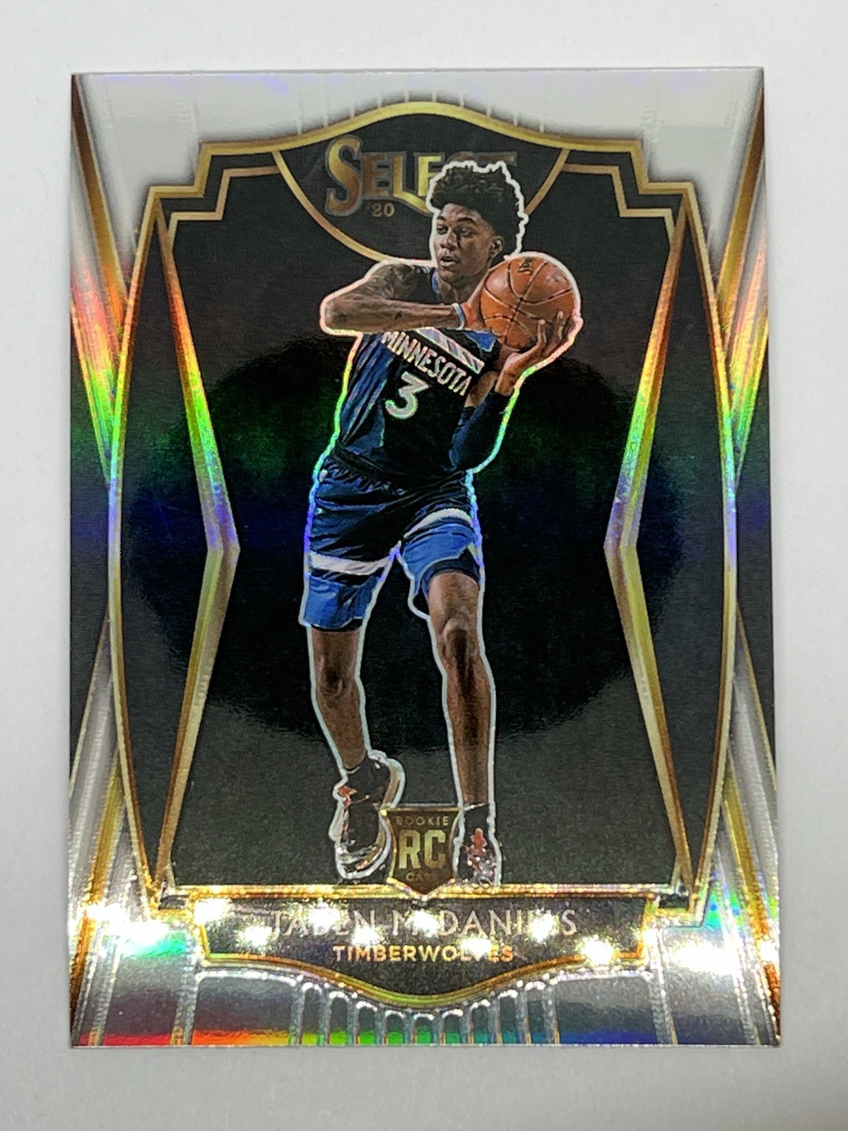 2020-21 Panini Select - Premier Level Jaden McDaniels #197 Silver Prizm (RC)