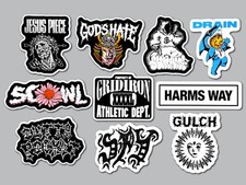 Hardcore Vinyl Sticker Lot 10 Stickers SET 5 punk sxe metal core beatdown hard