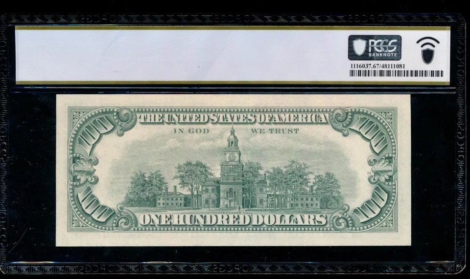 AC 1969C $100 FRN New York PCGS 67 PPQ Fr 2166-B - Image 2 of 2