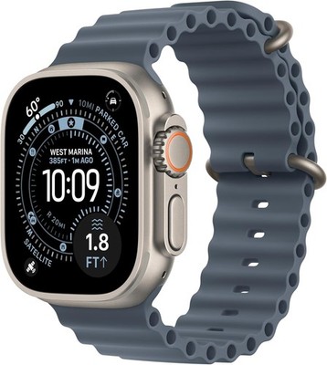 Apple Watch Ultra 3 49mm GPS + Cell Titanium w/ Anchor Blue Ocean Band MEWH4LW/A