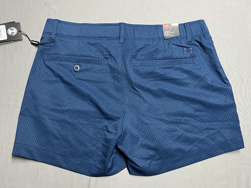 NWT Under Armour Shorts Women Size 8 HeatGear Golf Shorts Blue 4" Inseam - Picture 2 of 8