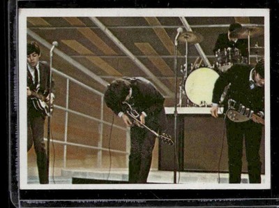 1964 Topps Beatles Color #36 Paul, John, George, Ringo - Paul Speaking