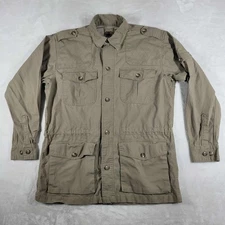 Cabela's Safari Series Jacket Men's Large Beige Hunting Outdoors Field Utility