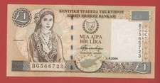 CYPRUS   1 POUND  2004  PICK # 60d UNC.