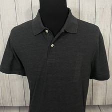 Goodfellow Co. Men's XL Dark Gray Standard Short Sleeve Loring Polo Shirt