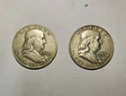 New ListingFranklin Half Dollar Lot 1959-1960 Silver .900 Philadelphia Business 50C (2)