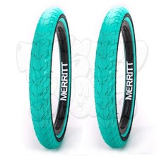 COPPIA Pneumatici Bici BMX Freestyle Merritt Option 110 PSI Aqua Fresh Teal 20 x 2,35