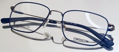 CLAIBORNE CB 271 V84 Eyeglasses BLUE RUTHENIUM SILVER New Metal 52-17-140