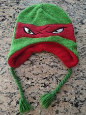 Teenage Mutant Ninja Turtles TMNT Raphael Winter HAT With Gloves SET NEW NWT