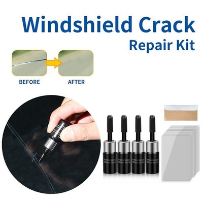 Convenient Automotive Glass Repair Fluid 4Pack Car Windshield Crack Tool Kit