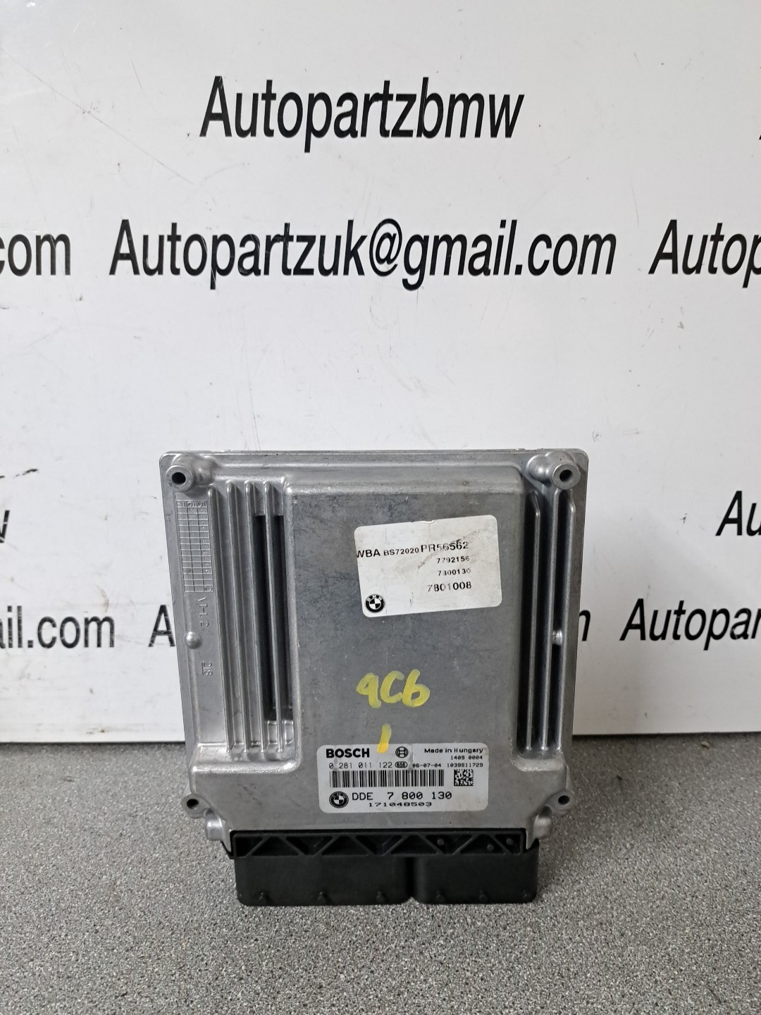 2006 BMW E46 3 SERIES 320d 330cd 2.0d M47 ENGINE ECU DDE 7800130 #9c6