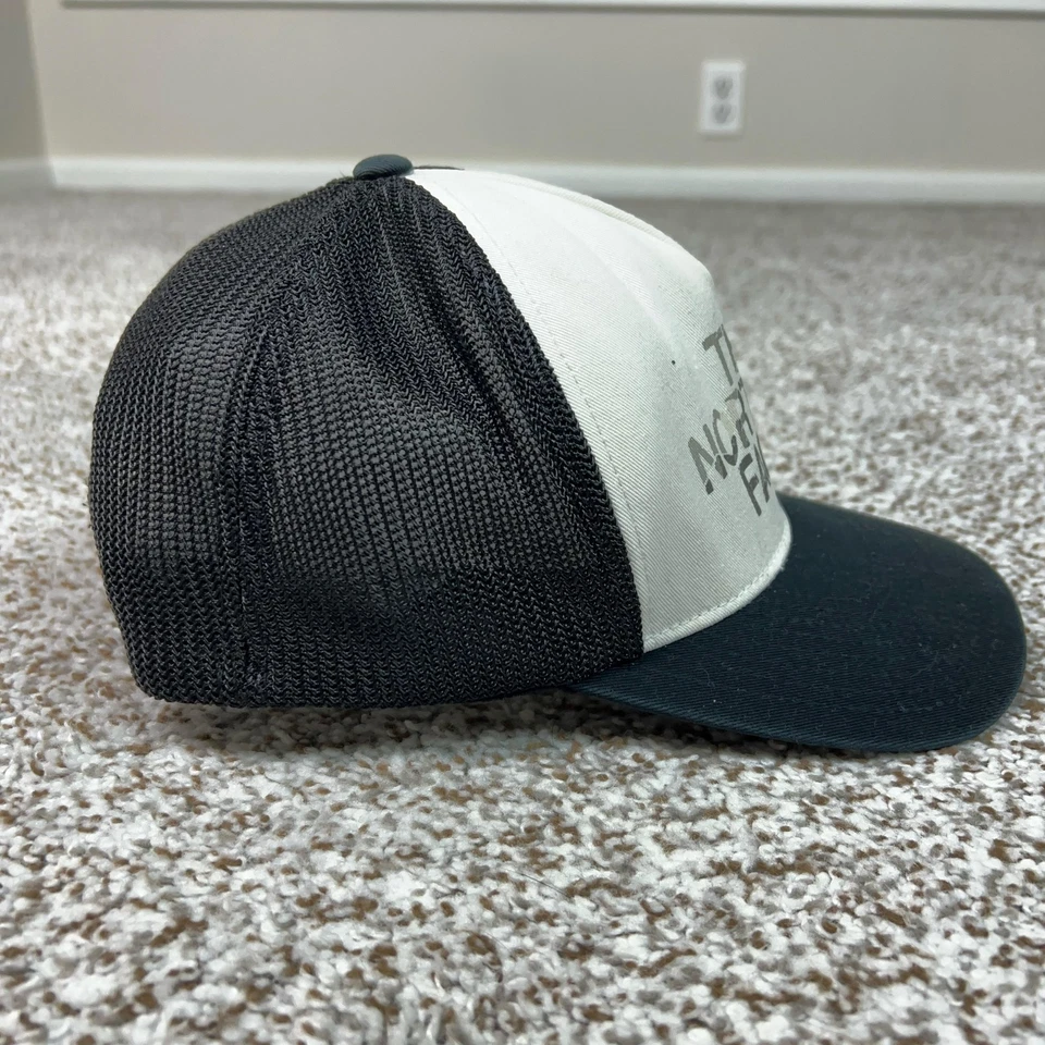 North Face Hat Cap Snap Back One Size Black White Mesh Trucker Outdoor Mens Gorp - Image 4 of 4