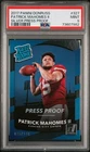 2017 Donruss #327 PATRICK MAHOMES II Rookie RC SILVER PRESS PROOF /100 PSA 9