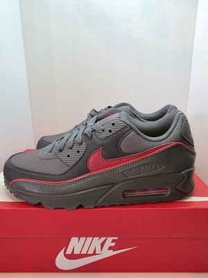 Nike Air Max 90 Premium Iron Grey University Red size 7.5M/9W HV4517-001
