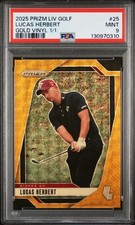 2025 Panini Prizm Liv Golf Lucas Herbert Gold Vinyl 1/1 PSA 9 🔥