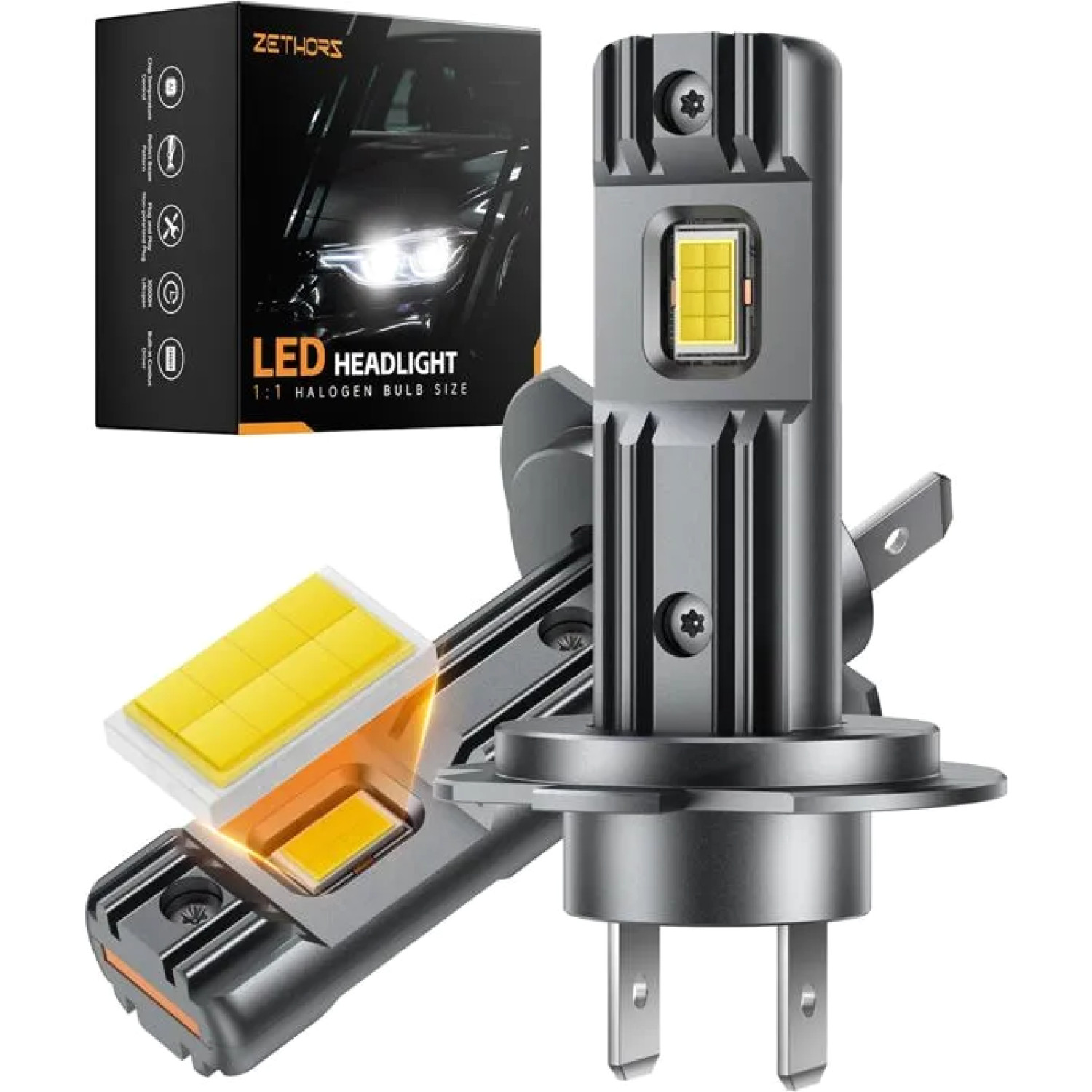 H7 LED voiture anti erreur Canbus 14000LM pour remplacer vos halogènes