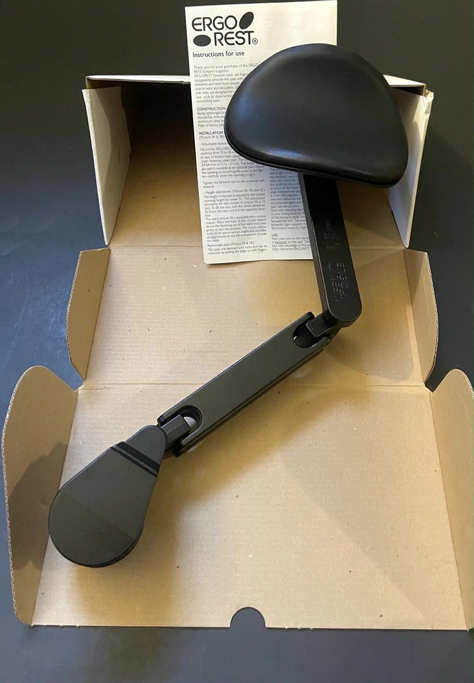 NUEVO SOPORTE ANTEBRAZO ARTICULADO ANTIDESLIZANTE NEGRO ERGOREST FINLAND 332-013 Foto 2 de 4