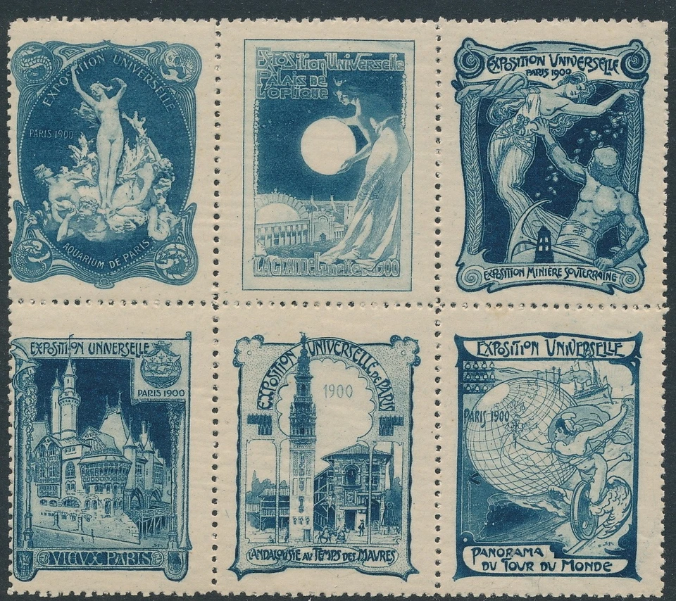 Stamp Label France Exposition 1900 Poster Cinderella International Expo MNH 2 - Image 1 of 1